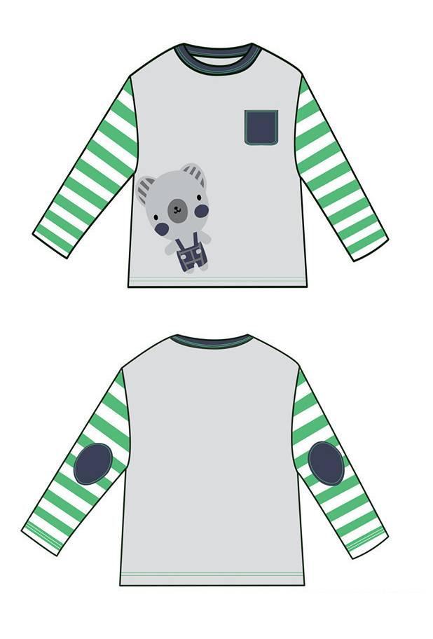 長(zhǎng)袖衫款式圖-童裝設(shè)計(jì)-服裝設(shè)計(jì)